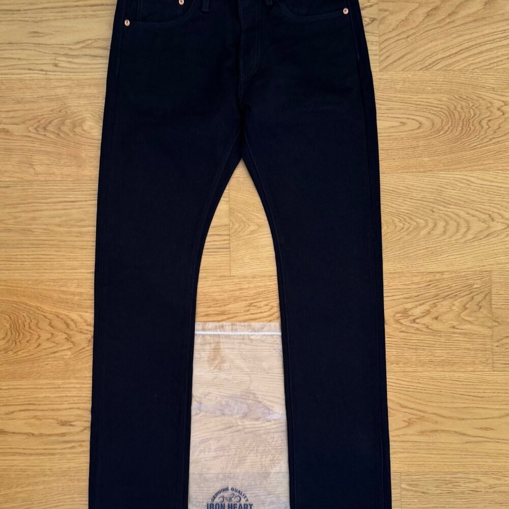 Iron Heart 14oz Selvedge Denim Super Slim Cut Jeans - Indigo/Indigo - Picture 2 of 8